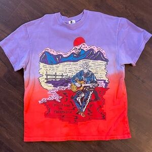 WARREN LOTAS Authentic The Singer Ombré‎ Purple Red Short Sleeve Tee Size XXL